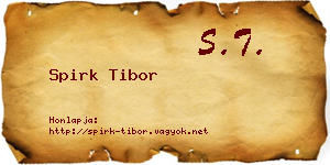 Spirk Tibor névjegykártya