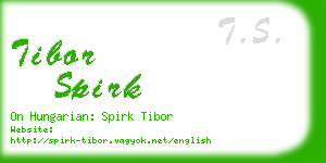 tibor spirk business card